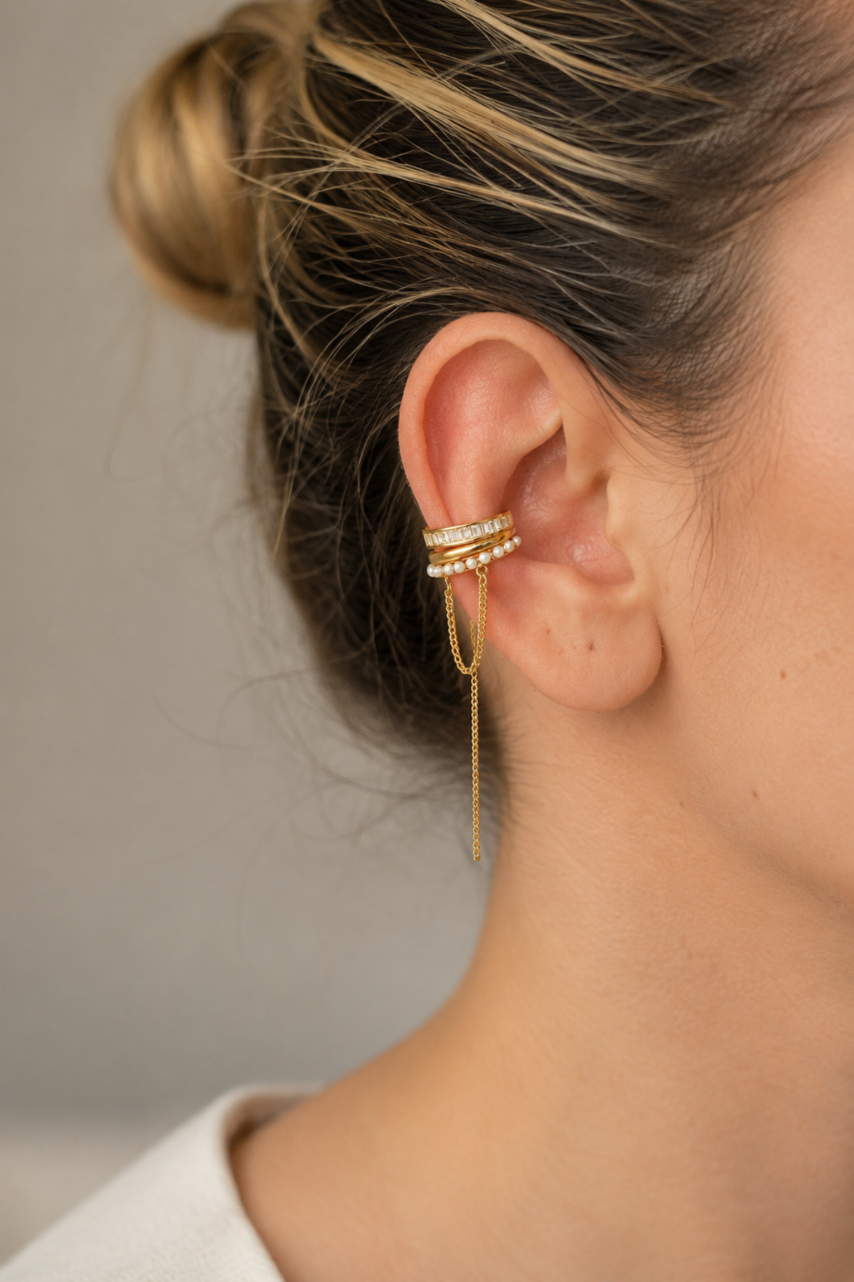 Velvet Chain Earcuff Küpe